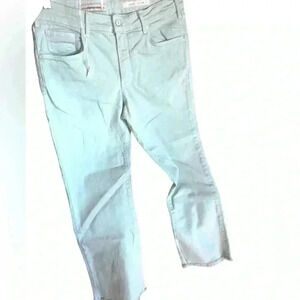 Anthropologie Pilcro size 32 Script mint green jean frayed hem.Beachy casual